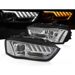 AUDI A4 B8 12-15 - přední chromová světla s LED svícením