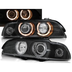 BMW E39 95-03 - přední černá světla s ANGEL EYES