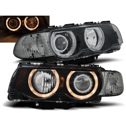 BMW E38 98-01 - přední černá světla s ANGEL EYES