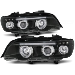 BMW X5 E53 99-03 - přední černá světla ANGEL EYES