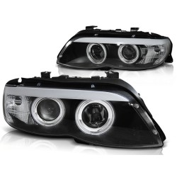 BMW X5 E53 03-06 - přední černá světla ANGEL EYES CCFL pro xenon