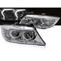 BMW E90/E91 2005-2008 - přední LED světla CHROMOVÁ