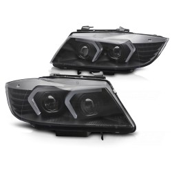 BMW E90/E91 LCI 2009-2011 - Přední XENONOVÁ světla LED černá