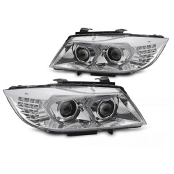 BMW E90/E91 LCI 2009-2011 - Přední XENONOVÁ AFS světla LED chromová