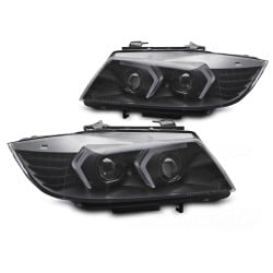 BMW E90/E91 LCI 2009-2011 - Přední XENONOVÁ AFS světla LED černá