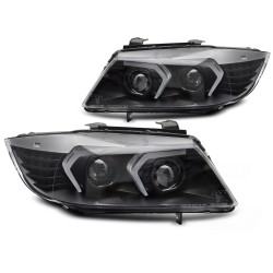 BMW E90/E91 2005-2008  - Přední FULL LED světla ČERNÁ