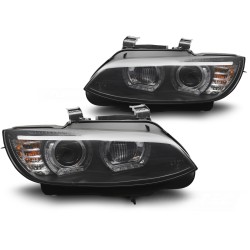 BMW řady 3 E92/E93 2006-2010 - přední XENONOVÁ světla se žlutým LED DRL černá