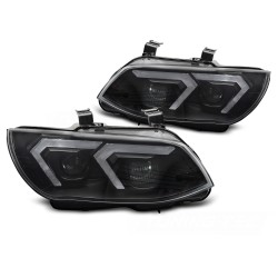 BMW řady 3 E92/E93 LCI 2010-2013 - přední XENONOVÁ světla se žlutým LED DRL černá