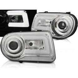 CHRYSLER 300C 05-10 - přední chrom světla TUBE LIGHT