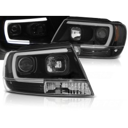 CHRYSLER JEEP GRAND CHEROKEE 99-05 - přední černá světla TUBE LIGHT