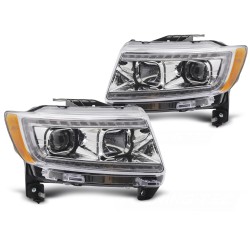 CHRYSLER JEEP GRAND CHEROKEE 2011-2013 - přední světla TUBE CHROMOVÁ