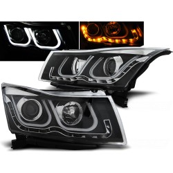 CHEVROLET CRUZE 09-12 - přední černá světla ANGEL EYES a led blinkrem