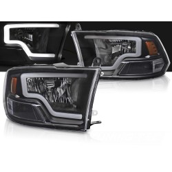 DODGE RAM 2009-2018 - přední černá světla TUBE ČERNÁ