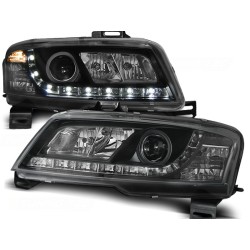 FIAT STILO 3D 01-08 - přední černá světla s LED svícením