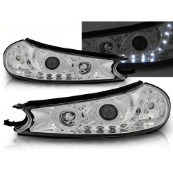 FORD MONDEO 96-00 - přední chrom světla s LED svícením
