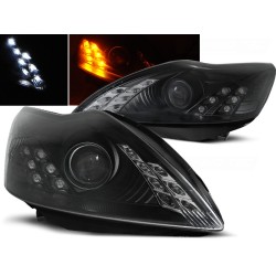 FORD FOCUS 08-10 - přední černá světla s LED svícením a LED blinkrem
