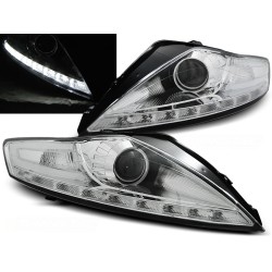 FORD MONDEO 07-10 - přední chrom světla s LED svícením