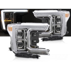 FORD F150 MK 13 2017-2020 - přední FULL LED světla chromová
