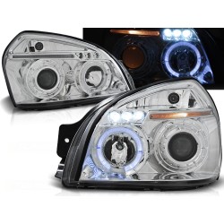 HYUNDAI TUCSON 04-10 - přední chrom světla ANGEL EYES