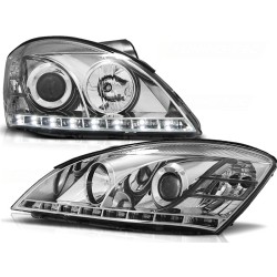 KIA CEED 06-09 - přední chrom světla s LED svícením