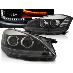 MERCEDES W221 05-09 - přední černá světla pro xenon s LED svícením