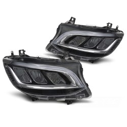 Mercedes Sprinter 2018-2023 - Přední FULL LED světla CHROMOVÁ s DRL