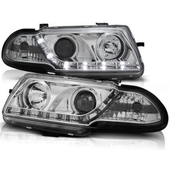 OPEL ASTRA F 94-97 - přední chrom světla s LED svícením
