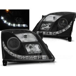 OPEL VECTRA C 02-05 - přední černá světla s LED denním svícením