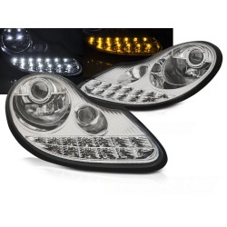 PORSCHE BOXSTER 96-04 /911 996 - přední světla chrom s LED svícením