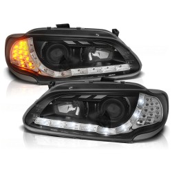 RENAULT MEGANE / SCENIC 96-99 - přední černá světla s LED svícením a LED blinkrem