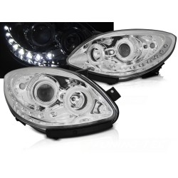 RENAULT TWINGO 07-11 - přední chrom světla s LED svícením