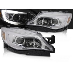 SUBARU WRX 2008-2014 - přední světla TUBE LIGHT chromová