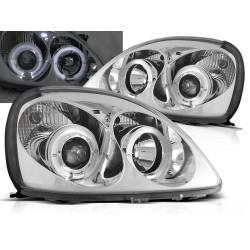 TOYOTA YARIS 99-03 - přední chrom světla ANGEL EYES