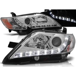 TOYOTA CAMRY 6 XV40 06-09 - přední chrom světla s LED svícením
