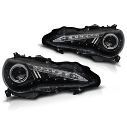 TOYOTA GT86 12-16 - přední černá světla s LED denním svícením a LED blinkrem pro xenon