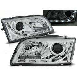 VOLVO S40/V40 96-03 - přední chrom světla LED svícením
