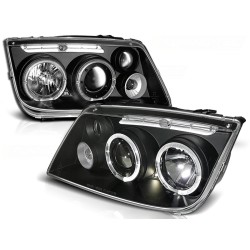 VW BORA 98-05 - přední černá světla ANGEL EYES