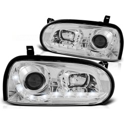 VW GOLF 3 91-97 - přední chrom světla s LED svícením