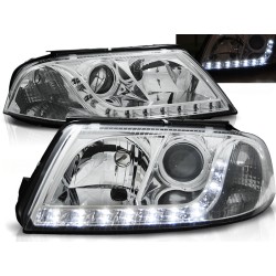 VW PASSAT 3BG 00-05 - přední chrom světla s LED svícením