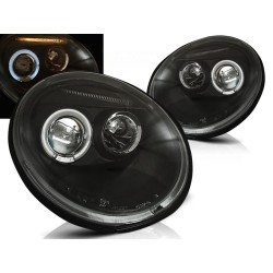 VW NEW BEETLE 98-05 - přední černá světla ANGEL EYES