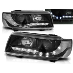 VW PASSAT B4 93-97 - přední černá světla s LED svícením