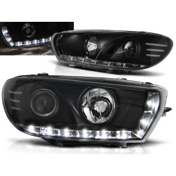 VW SCIROCCO 08-14 - přední černá světla s LED svícením