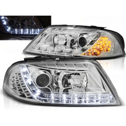 VW PASSAT 3BG 00-05 - přední chrom světla s LED svícením a LED blinkrem