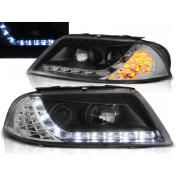 VW PASSAT 3BG 00-05 - přední černá světla s LED svícením a LED blinkrem