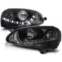 VW GOLF 5 - přední černá světla s LED svícením
