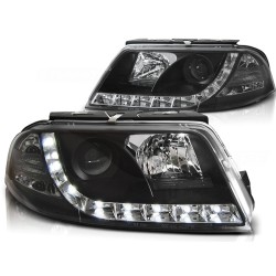 VW PASSAT 3BG 00-05 - přední černá světla s LED denním svícením