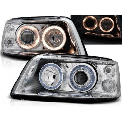 VW T5 03-09 - přední chrom světla ANGEL EYES