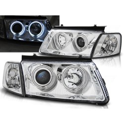 VW PASSAT B5 96-00 - přední chrom světla ANGEL EYES CCFL