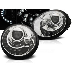 VW NEW BEETLE 98-05 - přední chrom  světla s LED svícením