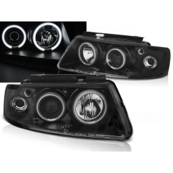 VW PASSAT B5 96-00 - přední černá světla ANGEL EYES CCFL